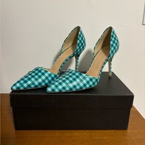 J Crew checkered heel